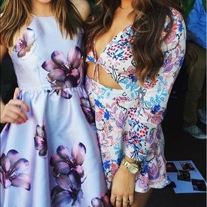 Floral long sleeve romper